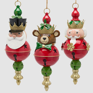 Addobbo Babbo Natale, soldatino e orso 3 assortiti H 40 cm L 14 cm L 14 cm