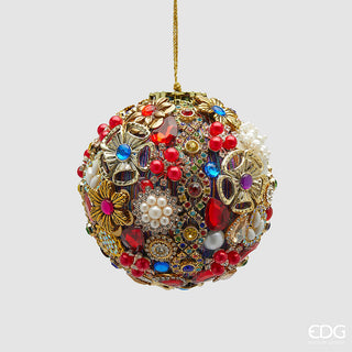 decorazione ornamentale decoro palla di natale natalizia con perline
