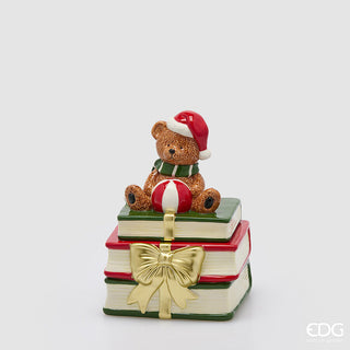 contenitore orso con libri 