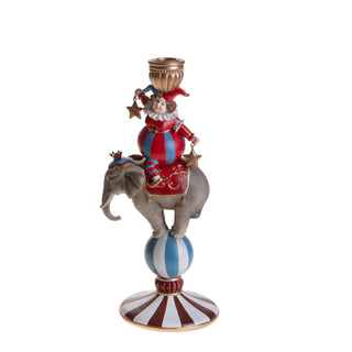 Candelabro Clown in equilibrio su elefante