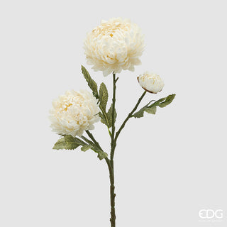 tre fiori artificiali bianchi di crisantemo alti 50 centimetri